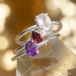 Intuitively Chosen Solitaire Gemstone Stacker Ring