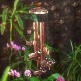 Copper Elephant Outdoor Chimes