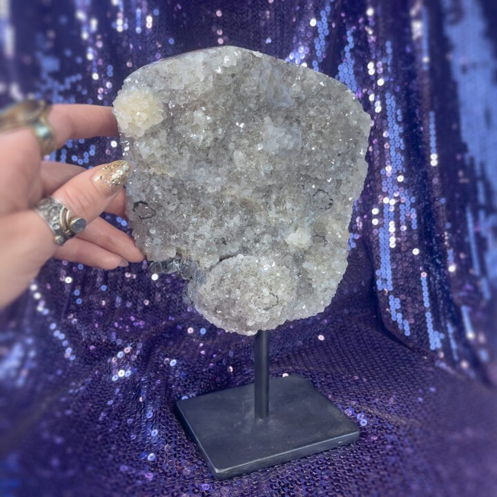 Druzy Agate with Stand