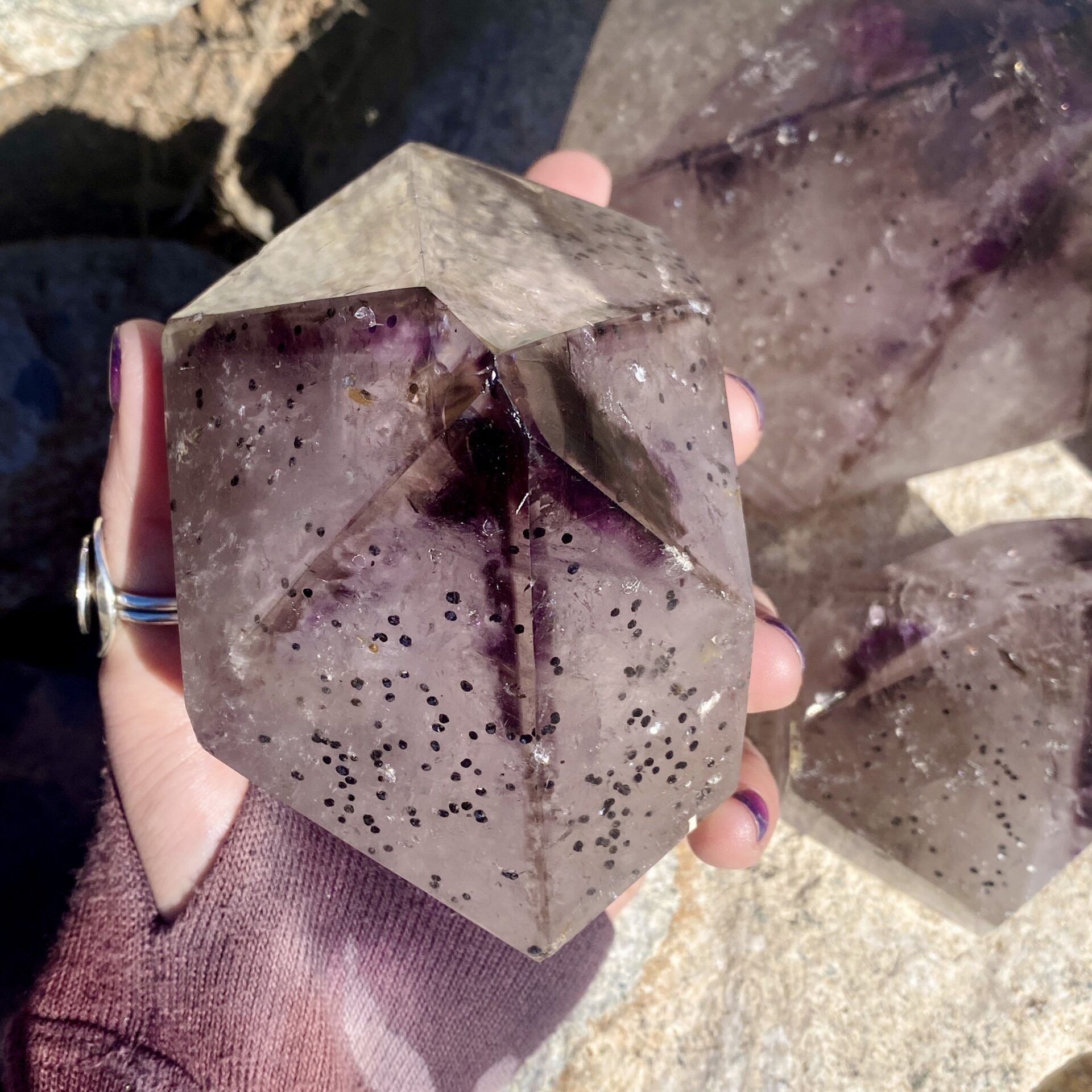 Tucson at Twilight: Phantom Trapiche Amethyst with Hematite Generator - Image 5