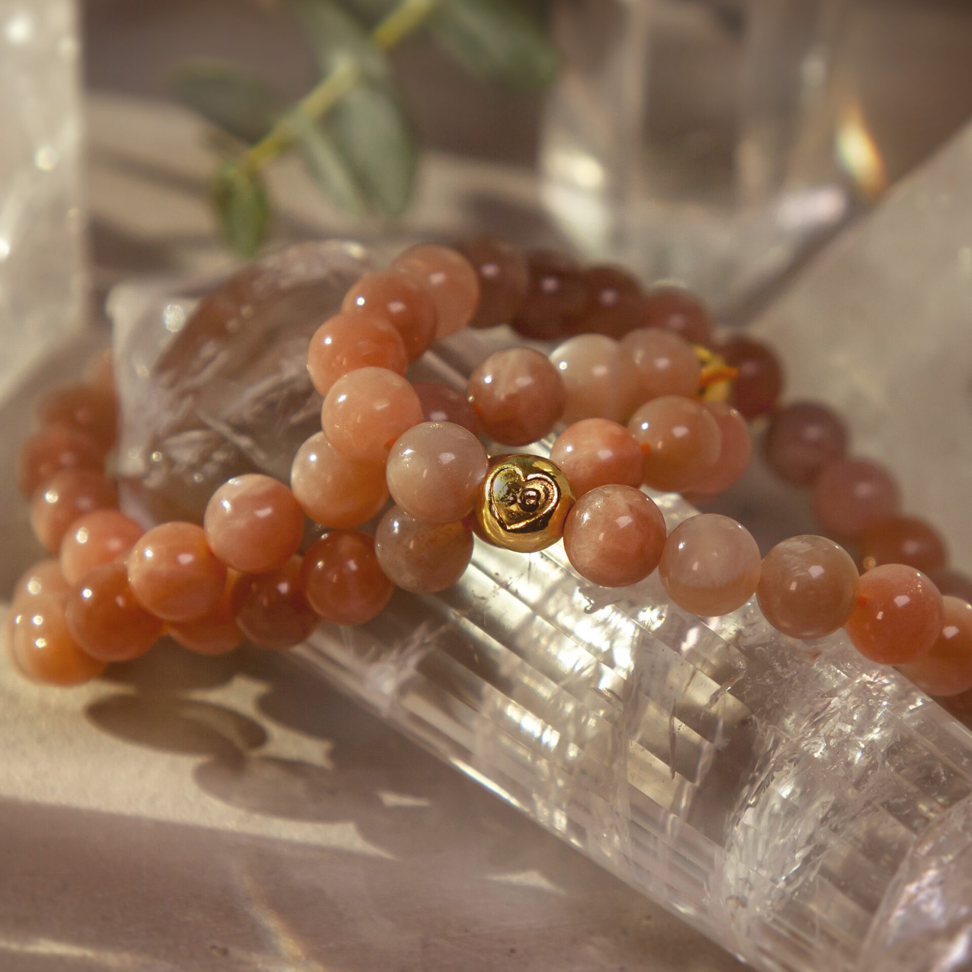 Sage Goddess Peach Moonstone Creative Inspiration Bracelet