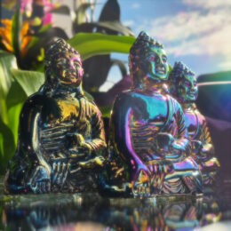 Titanium Aura Glass Courageous Buddha