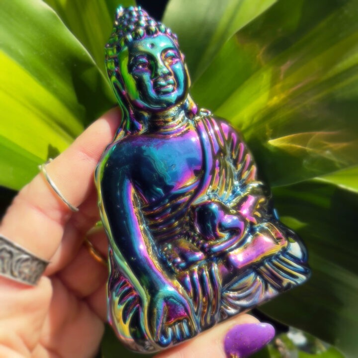 Titanium Aura Glass Courageous Buddha