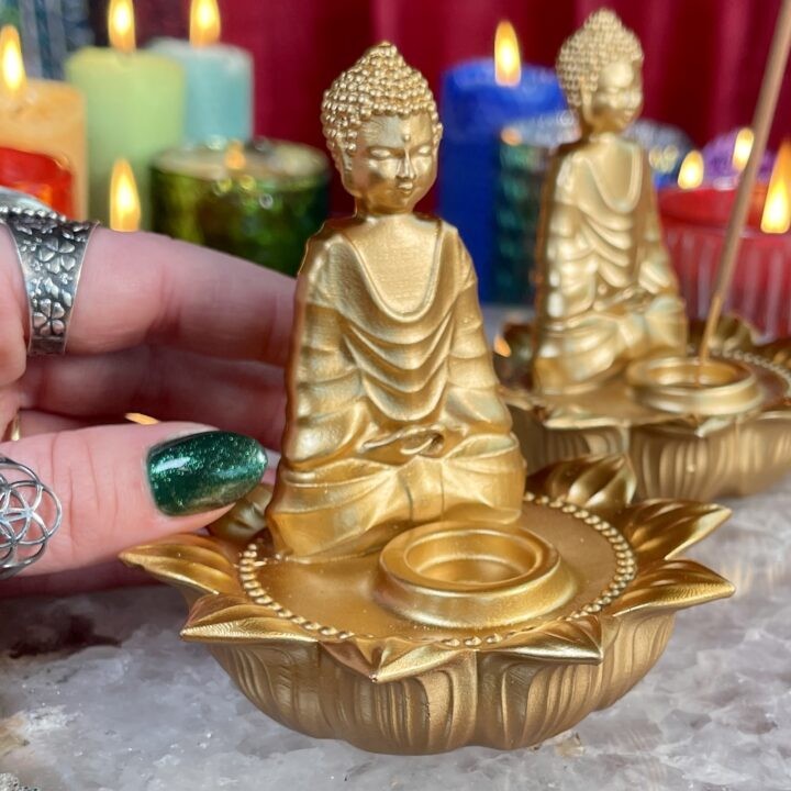 Golden Buddha Incense Burner