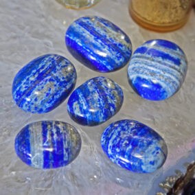 Sage Goddess Queen's Confidence Lapis Lazuli Palm Stone for intuition