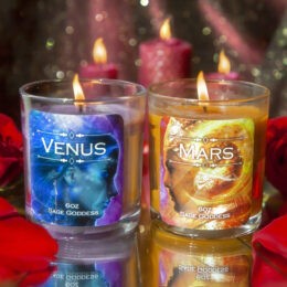 Venus and Mars Love and Desire Intention Candle Duo