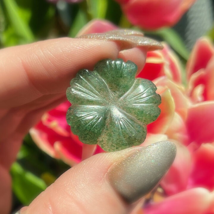 Mini Green Aventurine Flower