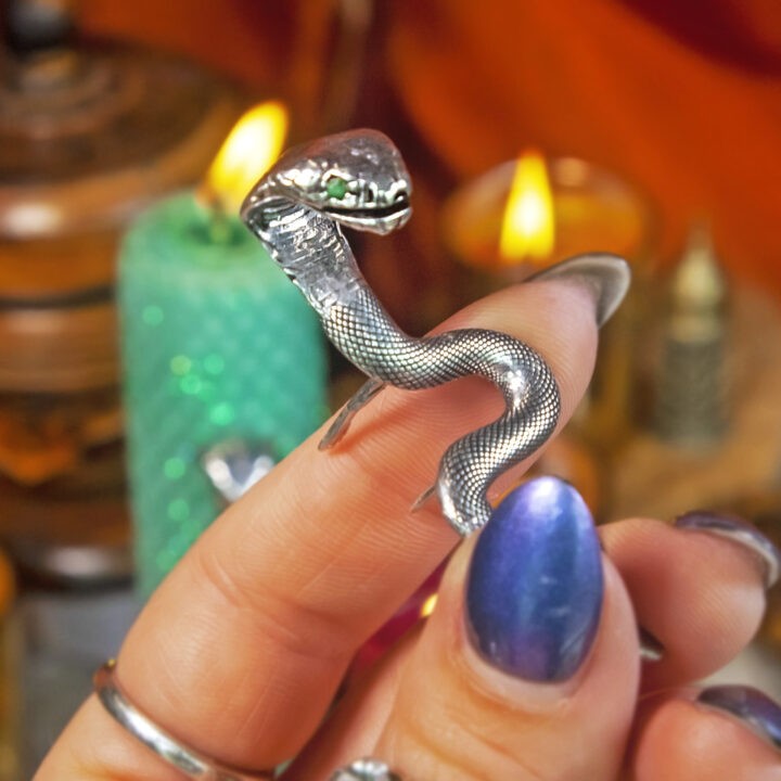 Emerald Eyed Cobra Candle Power Pin