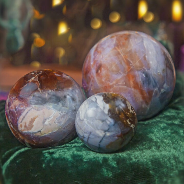 Violet Flame Agate Sphere