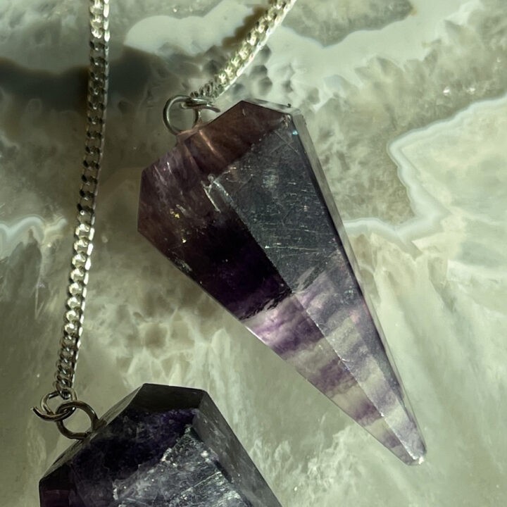 Find Your Purpose Purple Fluorite Pendulum