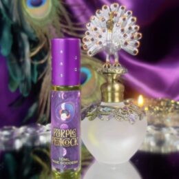 Purple Peacock Perfume and Bottle Duo