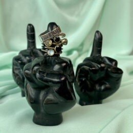 Black Obsidian Middle Finger