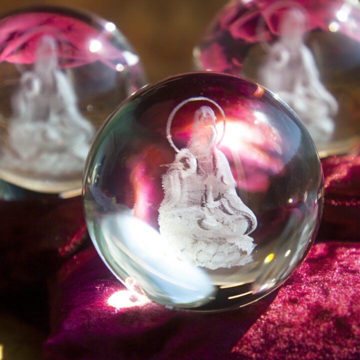Compassionate Quan Yin Glass Sphere