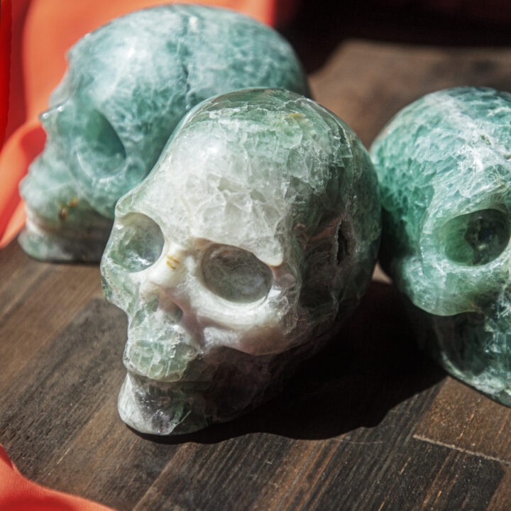 Jumbo Green Fluorite Skull