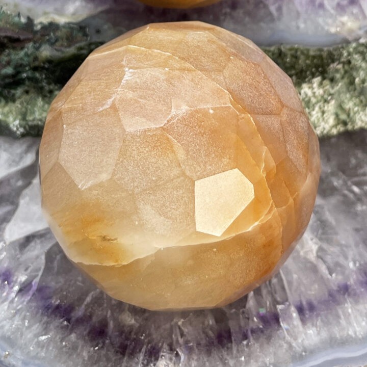 Faceted Yellow Aventurine Power Sphere