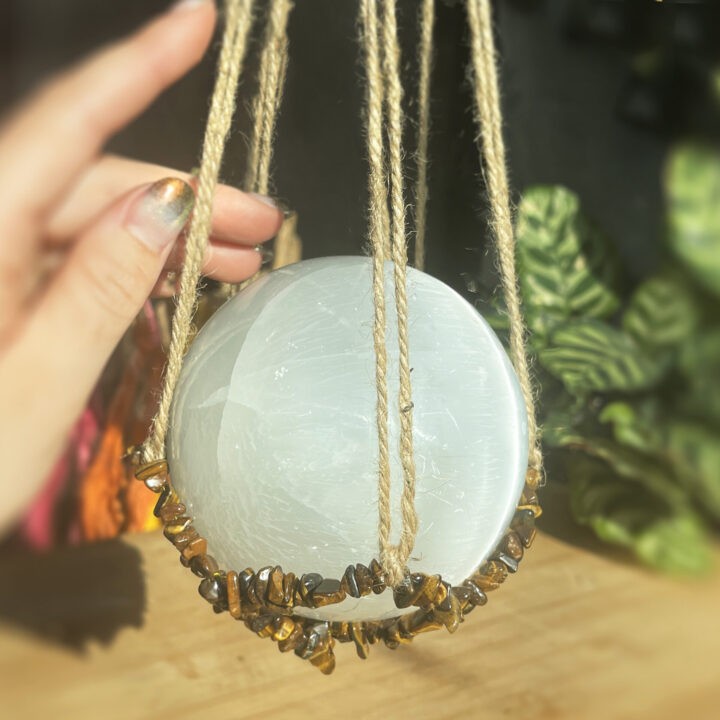 Hanging Gemstone Sphere Holder