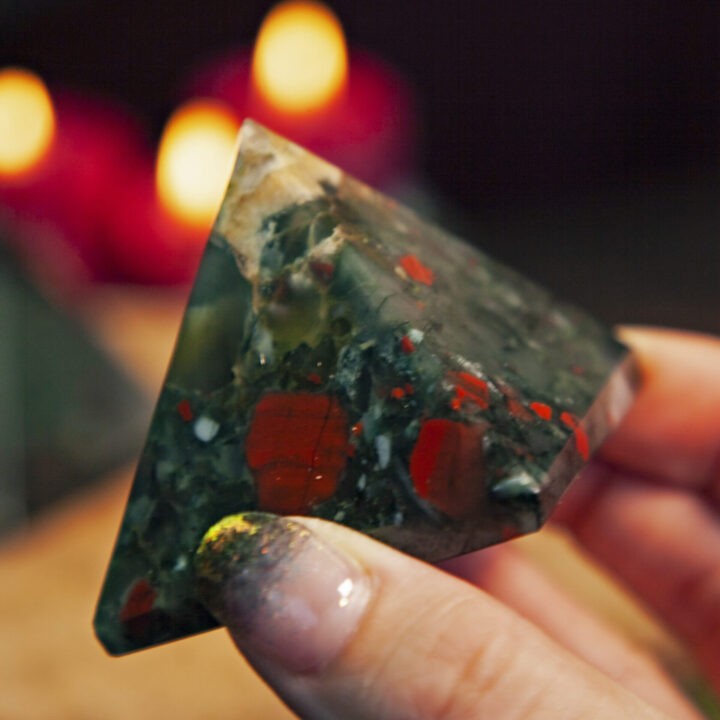 Strength and Healing African Bloodstone Pyramid
