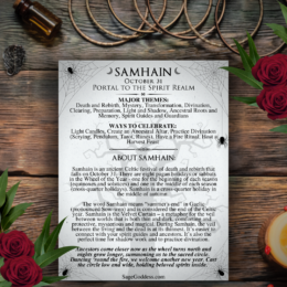 Free Downloadable Samhain Worksheet
