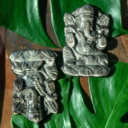 Fear Releasing Silver Sheen Obsidian Ganesha