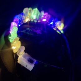 Rainbow LED Clear Quartz Crown