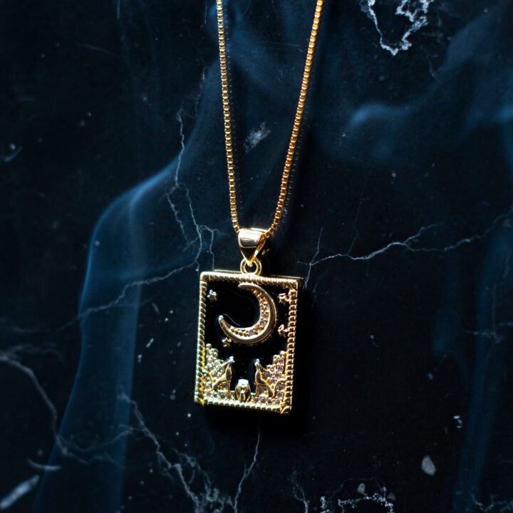 Tarot-Inspired Moon Zircon Necklace
