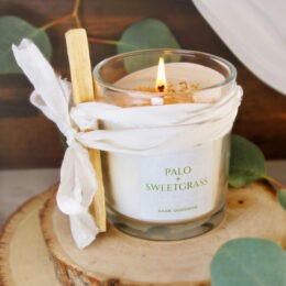 Limited Edition Palo Santo Plus Sweetgrass Intention Candle