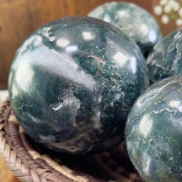 Moss Agate Mother Earth Sphere