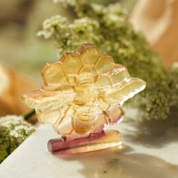 Sweetness on Your Soul Path Yellow and Purple Fluorite Honey Bee