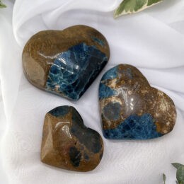 You Can Do It Blue Apatite and Yellow Jasper Heart