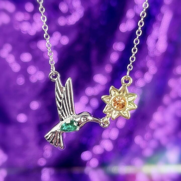Joy and Wonder Hummingbird Zircon Necklace