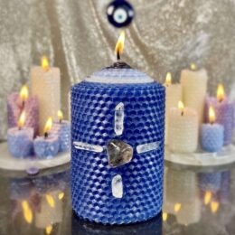 Evil Eye Protection Beeswax Intention Candle