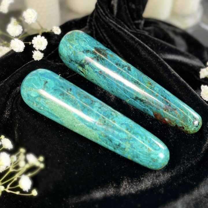 Find Your Voice AAA-Grade Chrysocolla Massage Wand