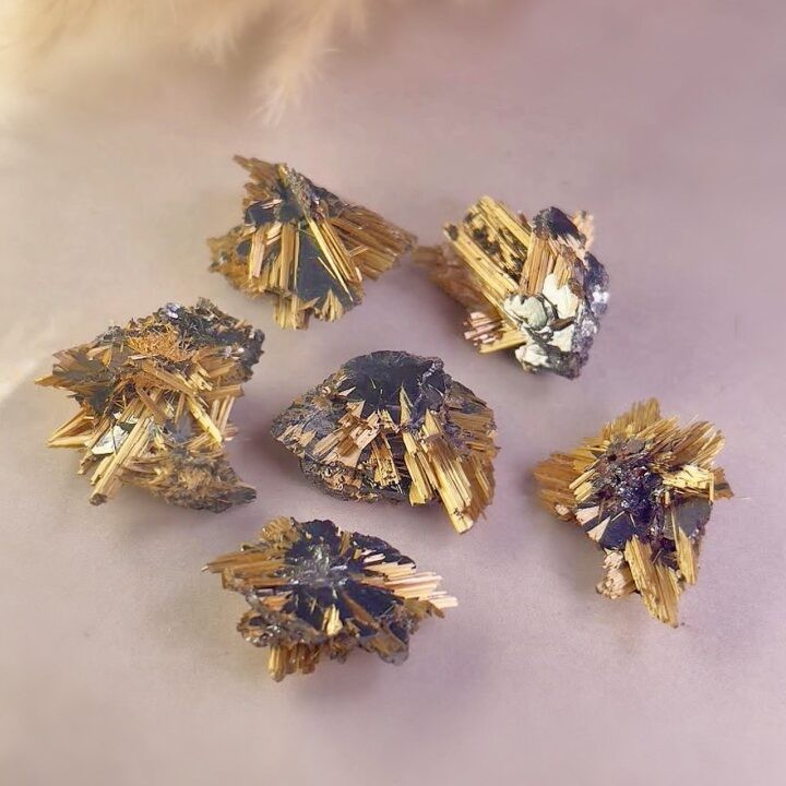 Golden Rutilated Quartz with Hematite