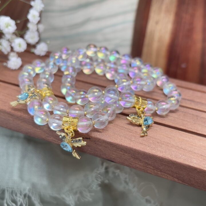 Angel Aura Quartz Hummingbird Bracelet