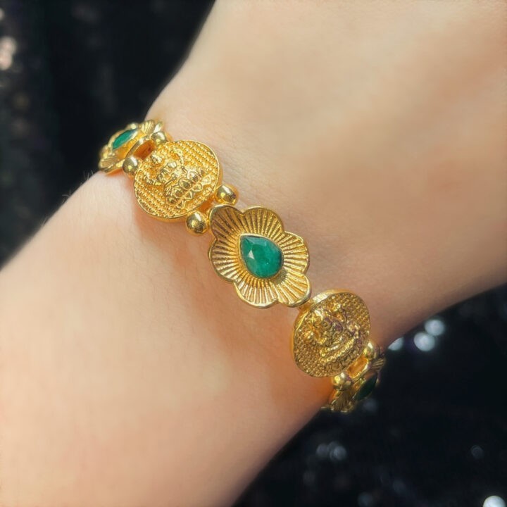 Emerald Lakshmi Bracelet