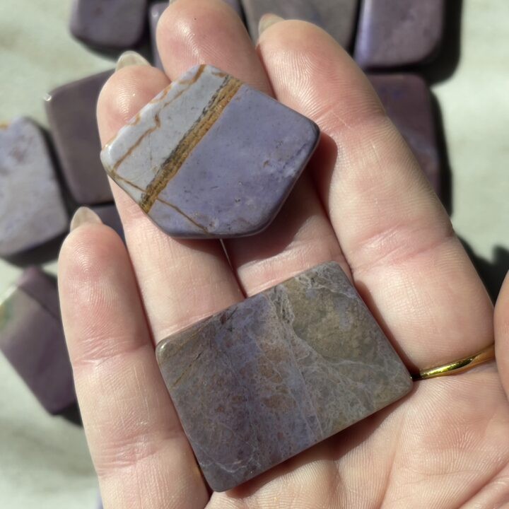 Purple Jade Meditation Stone