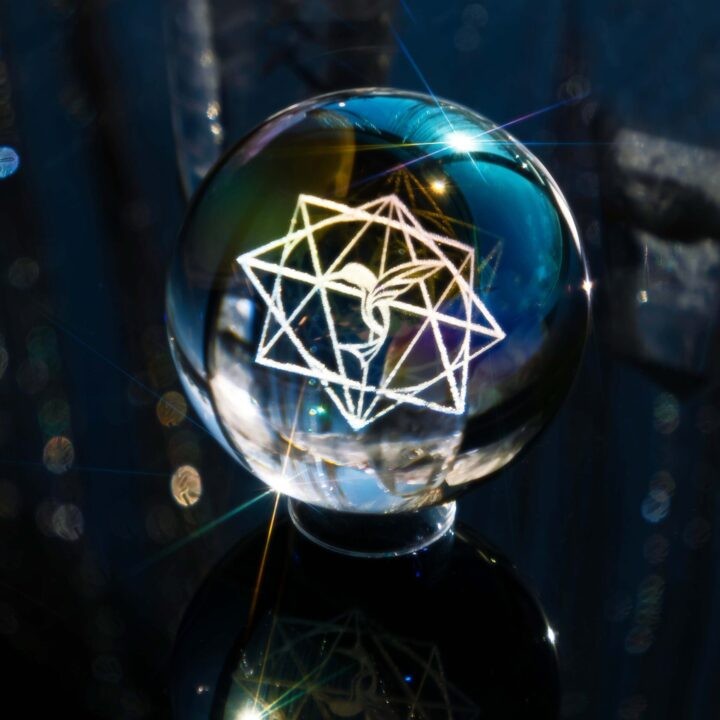Iridescent Living Magic Glass Sphere