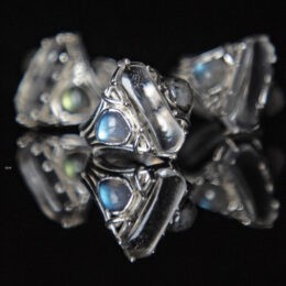 Supercharge Your Intentions Double Terminated Clear Quartz and Labradorite Ring