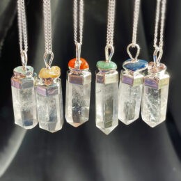 Intuitively Chosen Clear Quartz and Gemstone Pendant