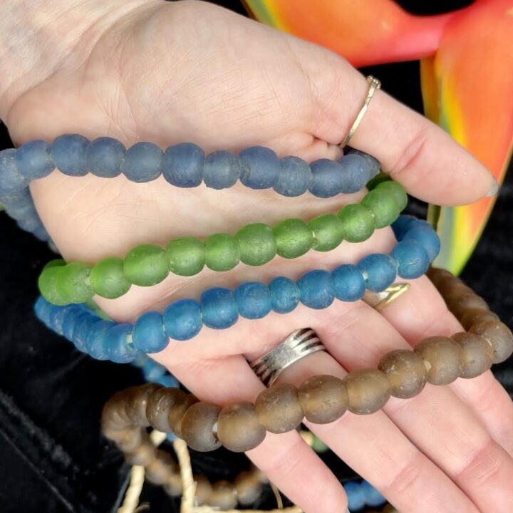 Krobo Sea Glass Bead Necklace