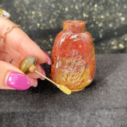 Red Moss Agate Snuff Bottle