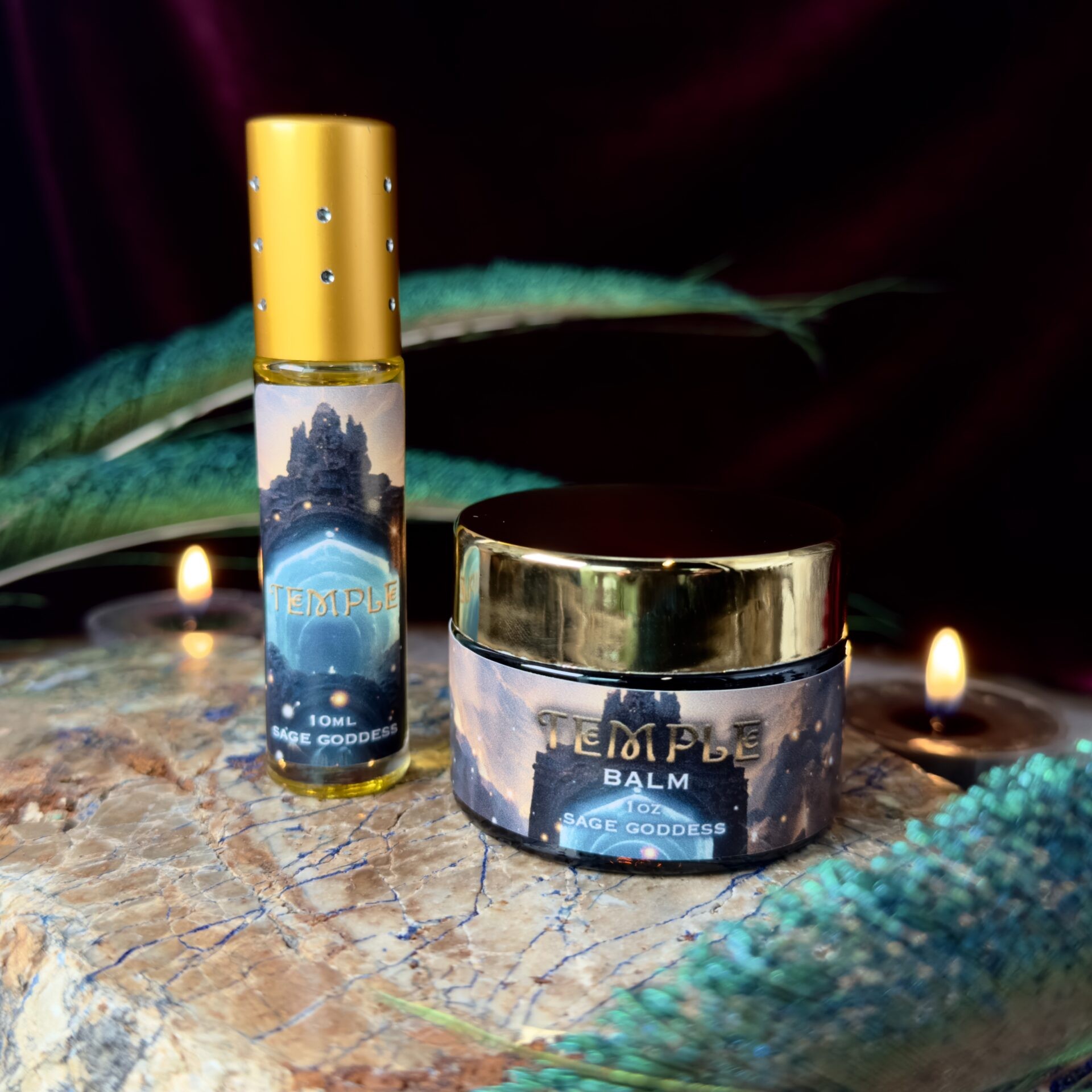 Sage Goddess Mother Perfume and Intention Candle Duo