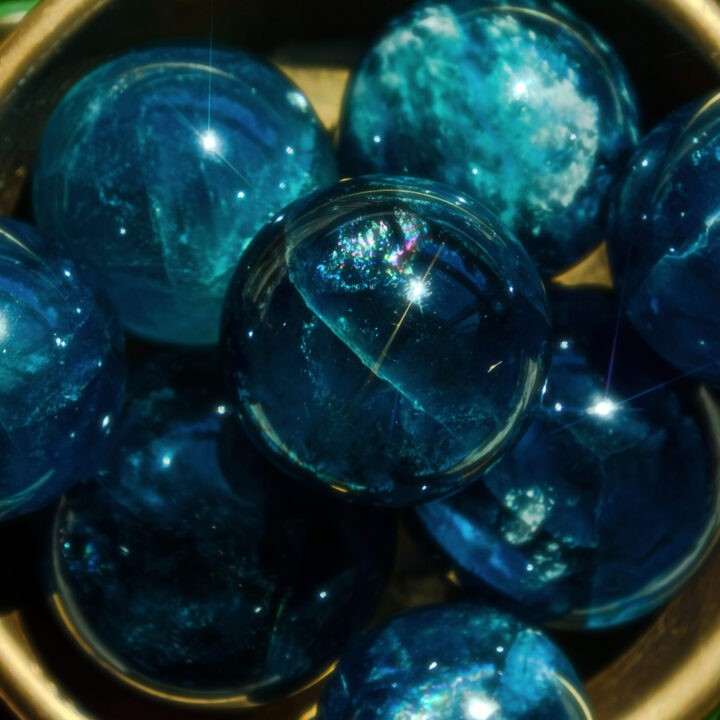 Discover Your Life Path Teal Fluorite Sphere