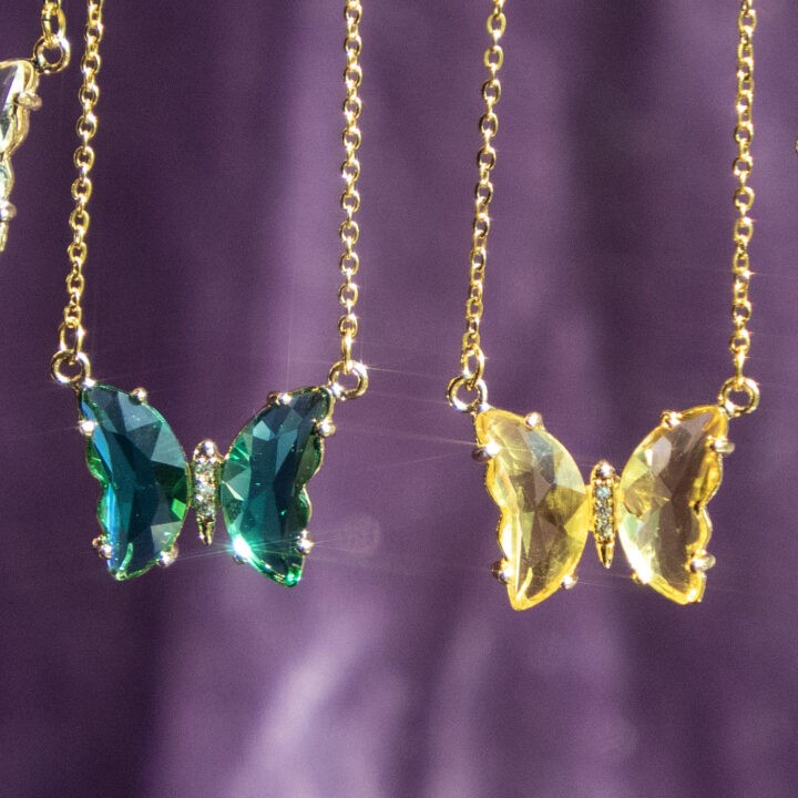 Intuitively Chosen Zircon Butterfly Necklace