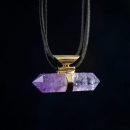 Double Terminated Amethyst Wandlet Necklace