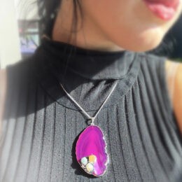 Intuitively Chosen Agate and Gemstone Pendant