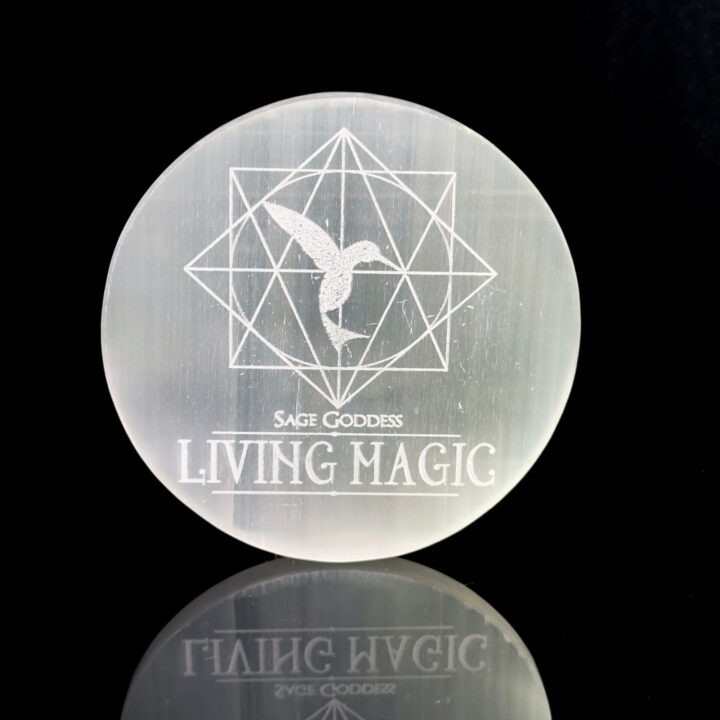 Living Magic Selenite Plate for Joy and Peace