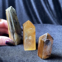 Golden Gel Lepidolite Obelisk