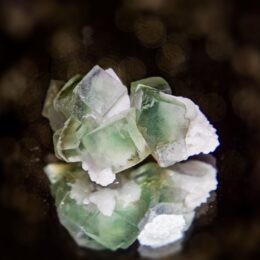 Natural Etched Fluorite with Druzy Quartz Overgrowth