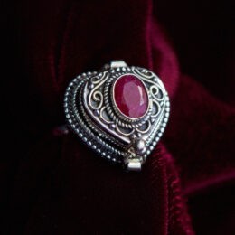 Passion & Intrigue Ruby Poison Ring with Watermelon Tourmaline